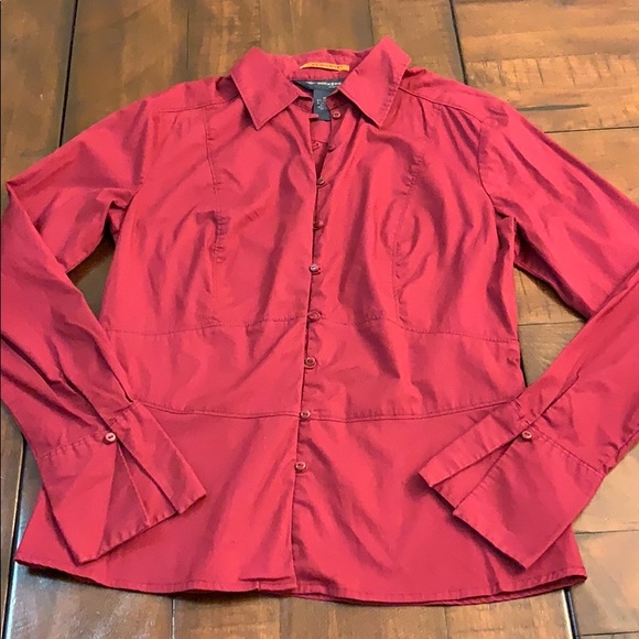 Dockers Burgundy buttoned down shirt sz M - Picture 1 of 7